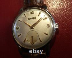 Eberhard Mod 40 Rare Vintage Fine Mechanical S. Steel Back Swiss Made