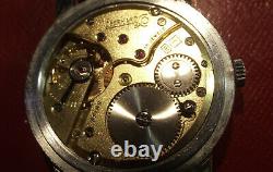 Eberhard Mod 40 Rare Vintage Fine Mechanical S. Steel Back Swiss Made