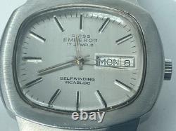 Emperor Swiss 17 Jewel Vintage Watch Mechanical Self Winding Automatic Rare