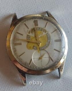 Enicar Vintage Mens Watch 35mm Swiss Moose Lodge Dial Rare