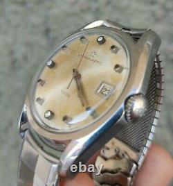 Eterna Matic Kontiki Vintage Swiss Made Mens Rare Watch Goldenseal Works Fine