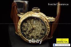 Extreme RARE Invicta Mens Watch Vintage 14K Gold Quartz Lim. Ed SWISS MADE Brown