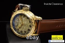 Extreme RARE Invicta Mens Watch Vintage 14K Gold Quartz Lim. Ed SWISS MADE Brown