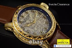 Extreme RARE Invicta Mens Watch Vintage 14K Gold Quartz Lim. Ed SWISS MADE Brown