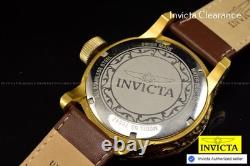 Extreme RARE Invicta Mens Watch Vintage 14K Gold Quartz Lim. Ed SWISS MADE Brown