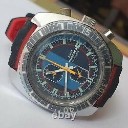 Extremly Rare Vintage EMPEROR DIVER TACHYMETRE Chronograph 17J EB8420 Swiss 70's