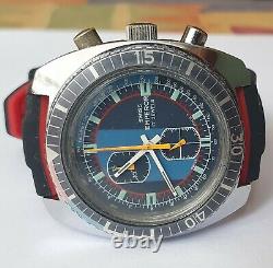 Extremly Rare Vintage EMPEROR DIVER TACHYMETRE Chronograph 17J EB8420 Swiss 70's