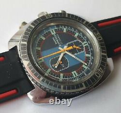 Extremly Rare Vintage EMPEROR DIVER TACHYMETRE Chronograph 17J EB8420 Swiss 70's