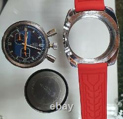 Extremly Rare Vintage EMPEROR DIVER TACHYMETRE Chronograph 17J EB8420 Swiss 70's