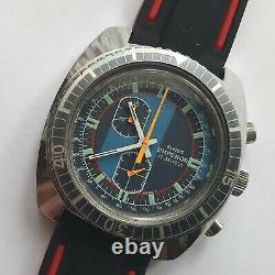 Extremly Rare Vintage EMPEROR DIVER TACHYMETRE Chronograph 17J EB8420 Swiss 70's