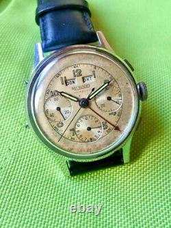 Extremly rare vintage Richard swiss Valjoux 72C triple calendar chronograph