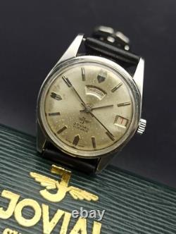 GENUINE JOVIAL AUTOMATIC 21 JEWELS WATCH DAY/DATE VINTAGE SWISS 70s RARE
