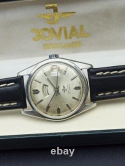 GENUINE JOVIAL AUTOMATIC 21 JEWELS WATCH DAY/DATE VINTAGE SWISS 70s RARE
