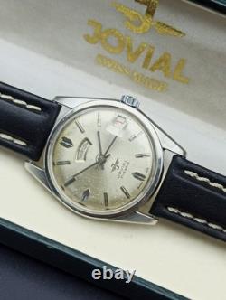 GENUINE JOVIAL AUTOMATIC 21 JEWELS WATCH DAY/DATE VINTAGE SWISS 70s RARE