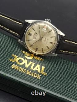 GENUINE JOVIAL AUTOMATIC 21 JEWELS WATCH DAY/DATE VINTAGE SWISS 70s RARE
