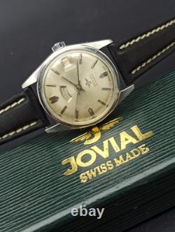 GENUINE JOVIAL AUTOMATIC 21 JEWELS WATCH DAY/DATE VINTAGE SWISS 70s RARE