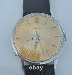 GUBELIN MATIC VINTAGE RARE Stainless Steel Swiss Watch Cal. 1428U- 1960's