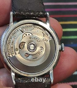 GUBELIN MATIC VINTAGE RARE Stainless Steel Swiss Watch Cal. 1428U- 1960's