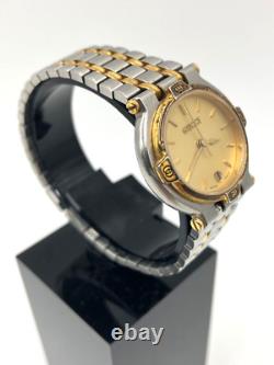 GUCCI 9000L Date Swiss Made Watch Vintage Tested Japan Authentic Rare