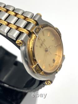 GUCCI 9000L Date Swiss Made Watch Vintage Tested Japan Authentic Rare