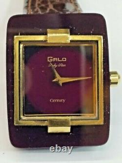 Galo Ruby Star Century Vintage Very Rare Automatic Swiss Solid Ruby Case