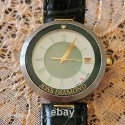 Genuine Rare Joss Diamond Hunter Green Men's 100% Swiss Made Vintage Wristwatch