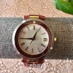 Genuine Rare Joss Diamond Red Wine Men's Watch 100% Swiss Made Vintage Watch