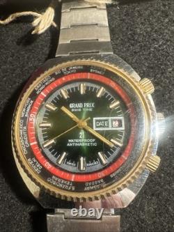 Grand Prix Swiss Time vintage World Time Rare Watch Makers Estate Watch