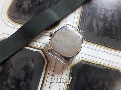 H MOSER Qt Salter Gents Antique Rare Swiss Wrist Watch Enamel Dial 1900s For Men