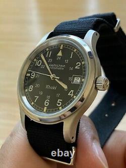 Hamilton Khaki Automatic 9721b Rare 36mm Sized Vintage Swiss Watch Nato Strap