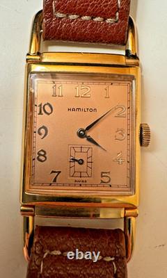 Hamilton Swiss Watch Limited Edition #1636 18k Gold Electroplated Vintage Rare