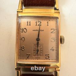 Hamilton Swiss Watch Limited Edition #1636 18k Gold Electroplated Vintage Rare