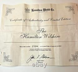 Hamilton Swiss Watch Limited Edition #1636 18k Gold Electroplated Vintage Rare