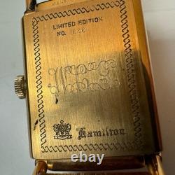 Hamilton Swiss Watch Limited Edition #1636 18k Gold Electroplated Vintage Rare