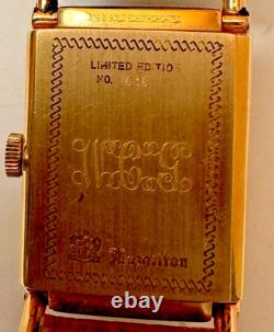 Hamilton Swiss Watch Limited Edition #1636 18k Gold Electroplated Vintage Rare