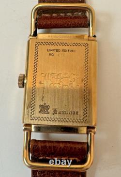 Hamilton Swiss Watch Limited Edition #1636 18k Gold Electroplated Vintage Rare