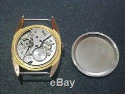 Harlo SWISS Moonphase Triple Date Wrist Watch Gold Plated Movement Vintage Rare