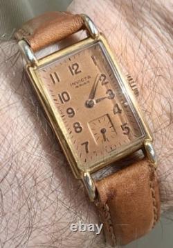 INVICTA Rare Vintage Swiss Watch Mechanical/Hand Winding Salmon Dial