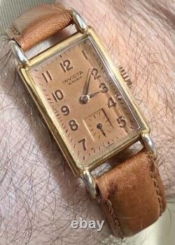 INVICTA Rare Vintage Swiss Watch Mechanical/Hand Winding Salmon Dial