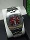 Iconic 1960s LANCO Automatic 25 Jewels Red TV Watch Vintage Authentic Swiss Rare