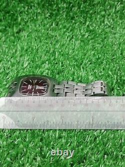 Iconic 1960s LANCO Automatic 25 Jewels Red TV Watch Vintage Authentic Swiss Rare