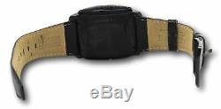 Invicta Transatlantic Dual Face Watch 90180 Men's Swiss Made Black Leather RARE