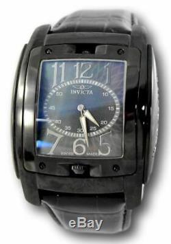 Invicta Transatlantic Dual Face Watch 90180 Men's Swiss Made Black Leather RARE