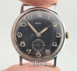 Isis Swiss Military Watch Cal 15J Manual Wind Vintage Men's Rare
