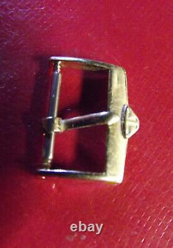 JAEGER Le COULTRE RARE GOLD COLOR VINTAGE BUCKLE 14 mm SWISS MADE