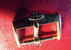 JAEGER Le COULTRE RARE GOLD COLOR VINTAGE BUCKLE 14 mm SWISS MADE