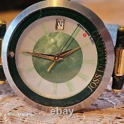 Joss Diamond Rare Vintage Green 100% Swiss Made Analog Wristwatch Estate Sale