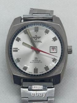 Jovial 25 Jewels Automatic Watch Vintage 40mm Original Swiss Made Rare