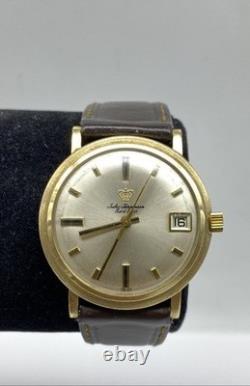 Jules Jurgensen Est. 1740 33mm 14k Gold Swiss Vintage Rare Men's Wristwatch 28g