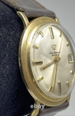 Jules Jurgensen Est. 1740 33mm 14k Gold Swiss Vintage Rare Men's Wristwatch 28g